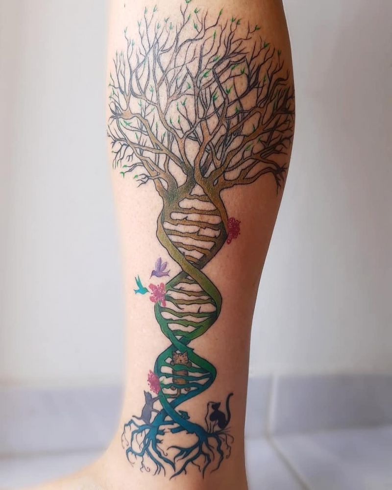 30 Pretty DNA Tattoos to Inspire You