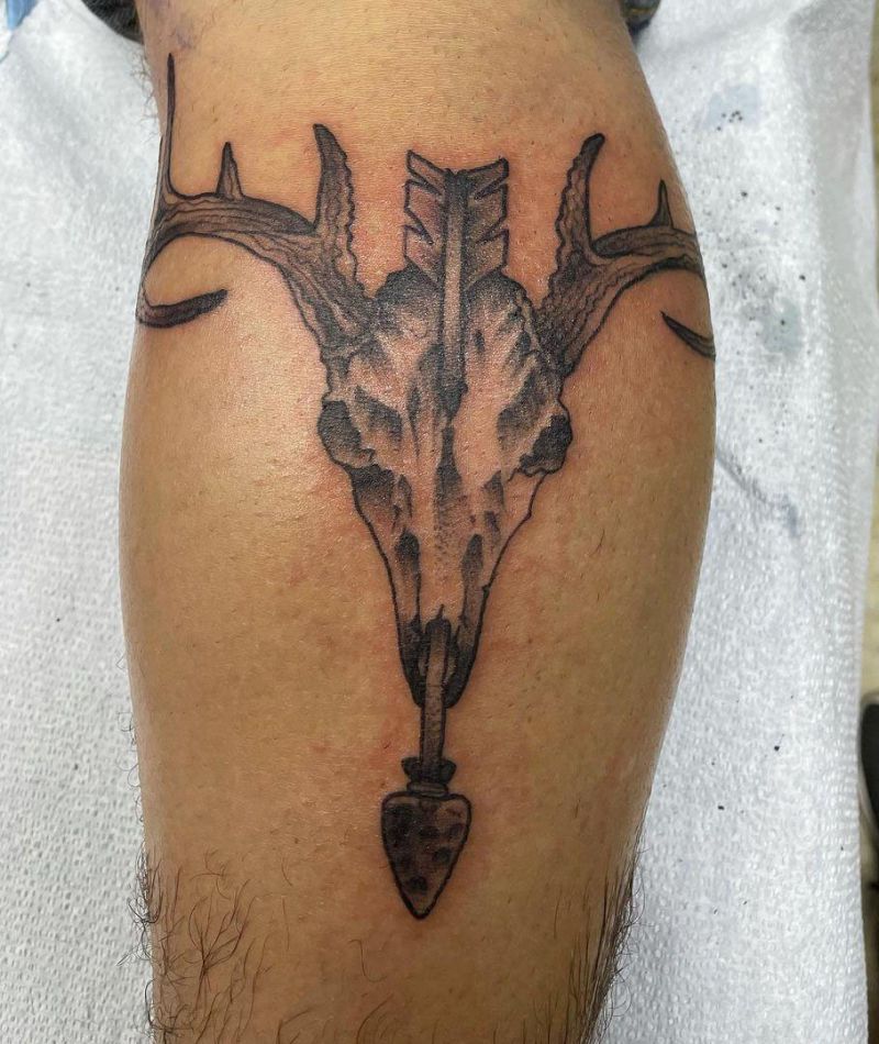 30 Pretty Deer Skull Tattoos Make You More Attractive