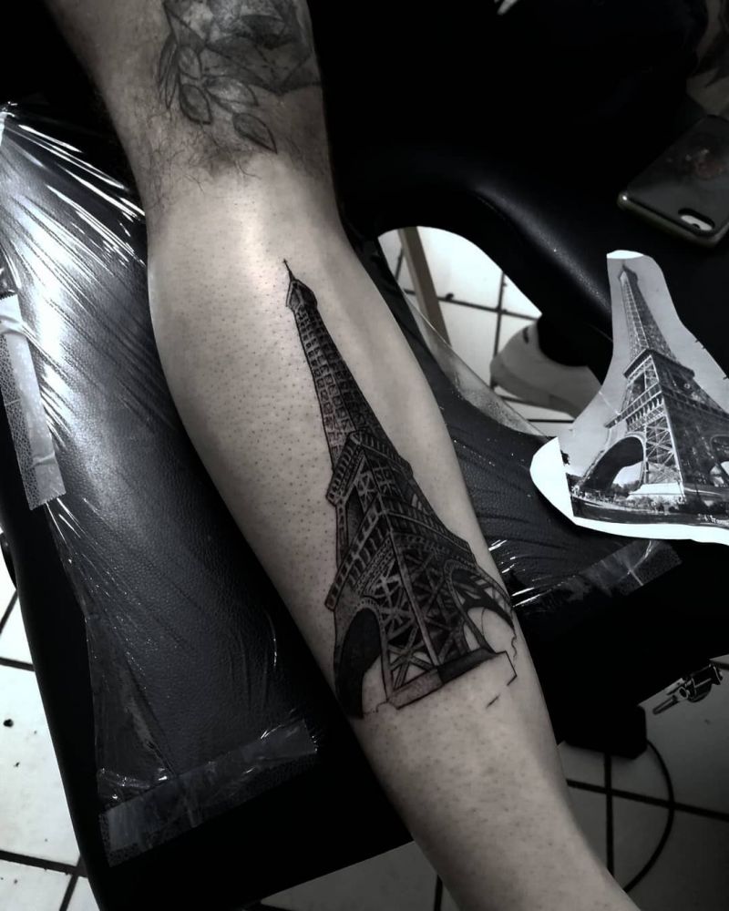 30 Pretty Eiffel Tower Tattoos Make Your Life Full of Romance