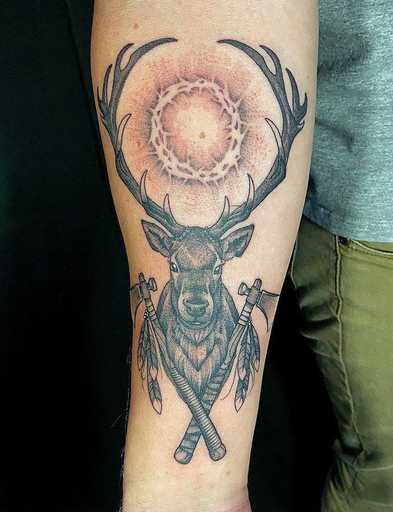 30 Pretty Elk Tattoos Make You Beautiful Forever