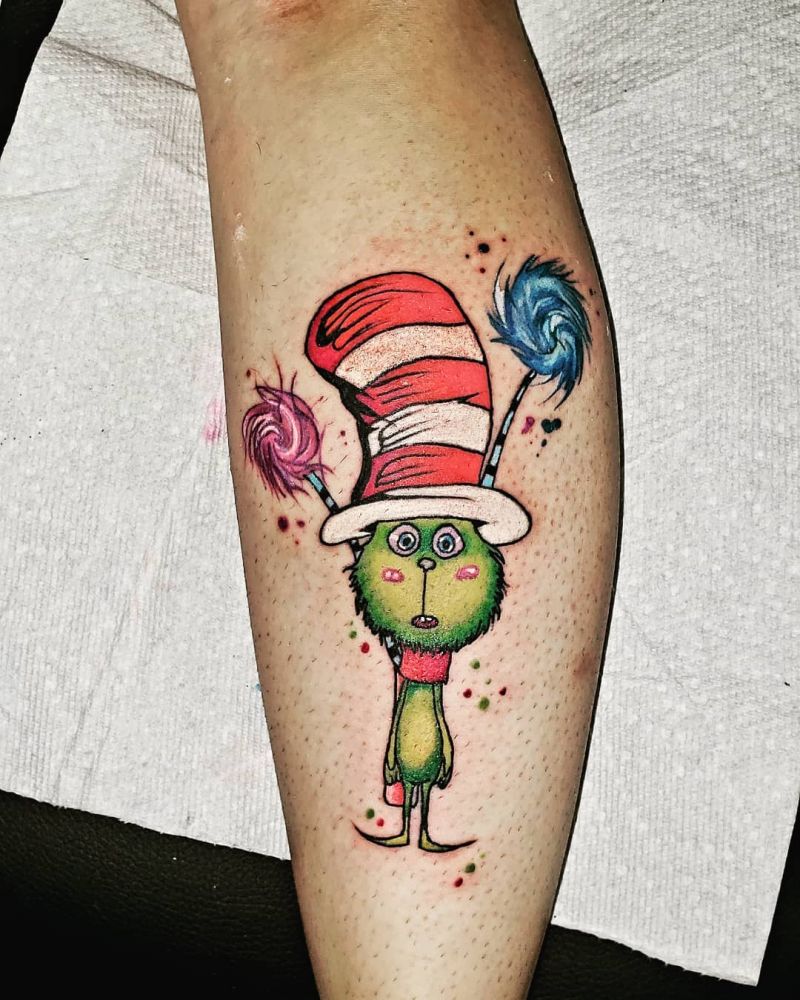 30 Pretty Grinch Tattoos for Christmas You Will Love