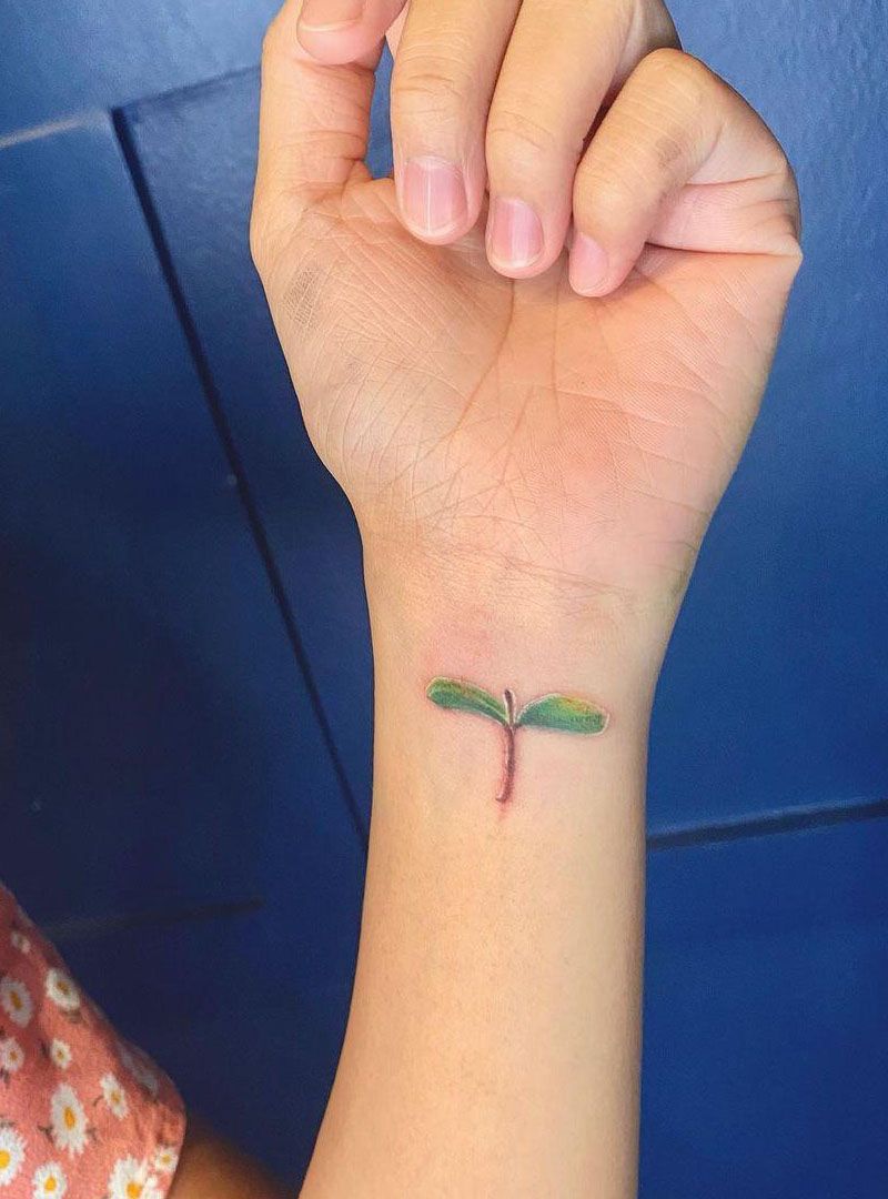 30 Pretty Seed Sprout Tattoos Bring You Good Luck