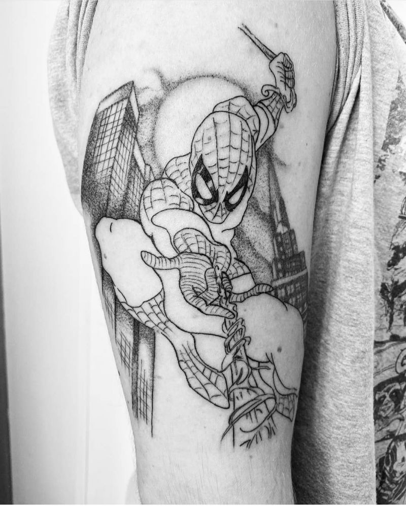 30 Pretty Spiderman Tattoos You Will Love