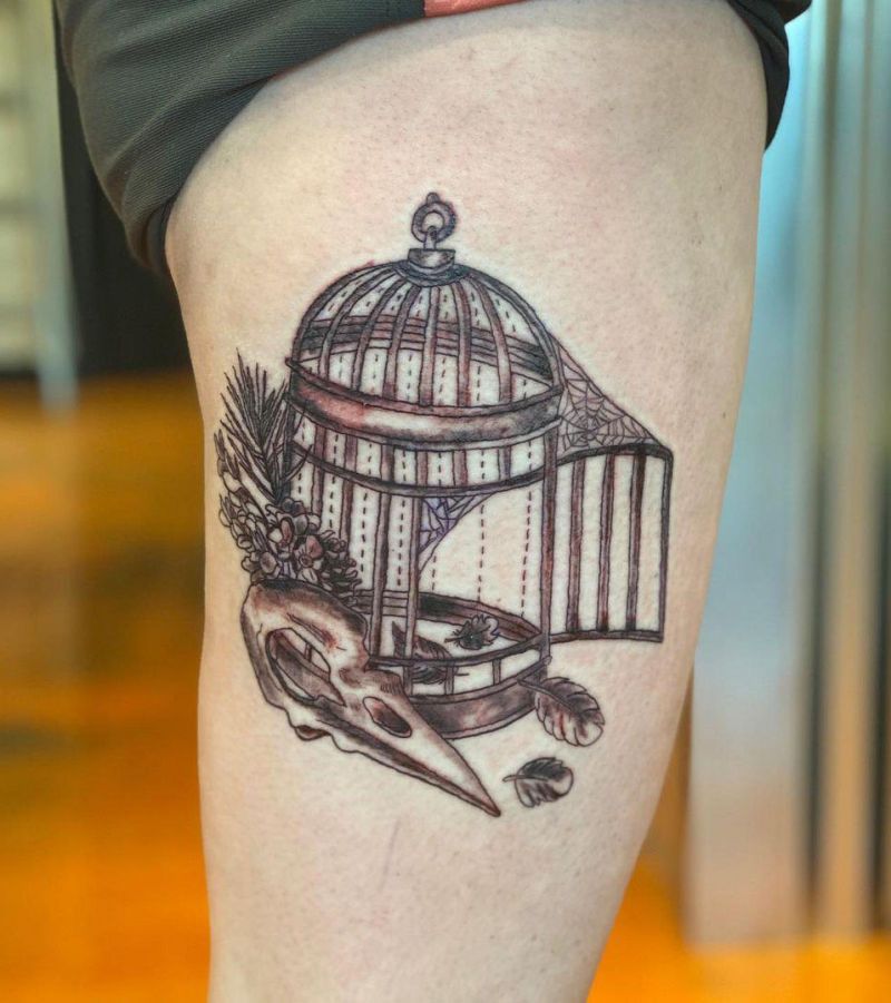 30 Pretty Cage Tattoos You Will Love