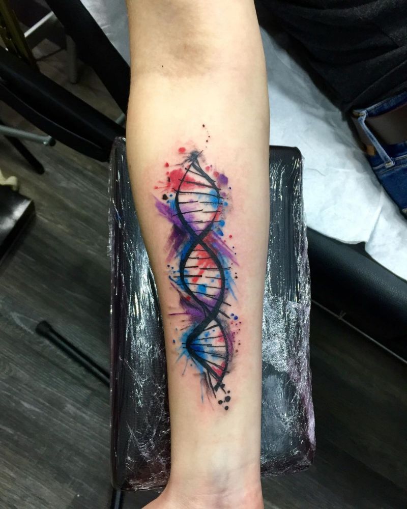 30 Pretty DNA Tattoos to Inspire You