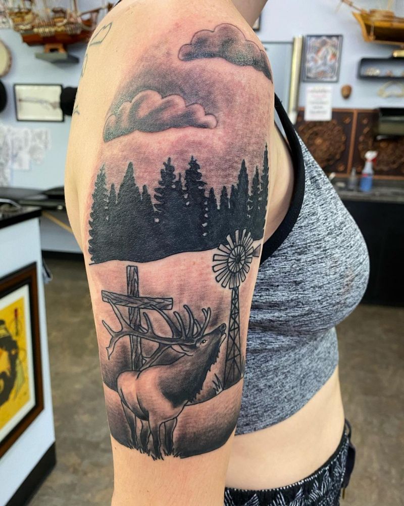 30 Pretty Elk Tattoos Make You Beautiful Forever