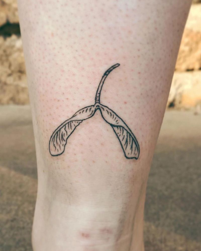 30 Pretty Maple Seed Tattoos Make You Attractive