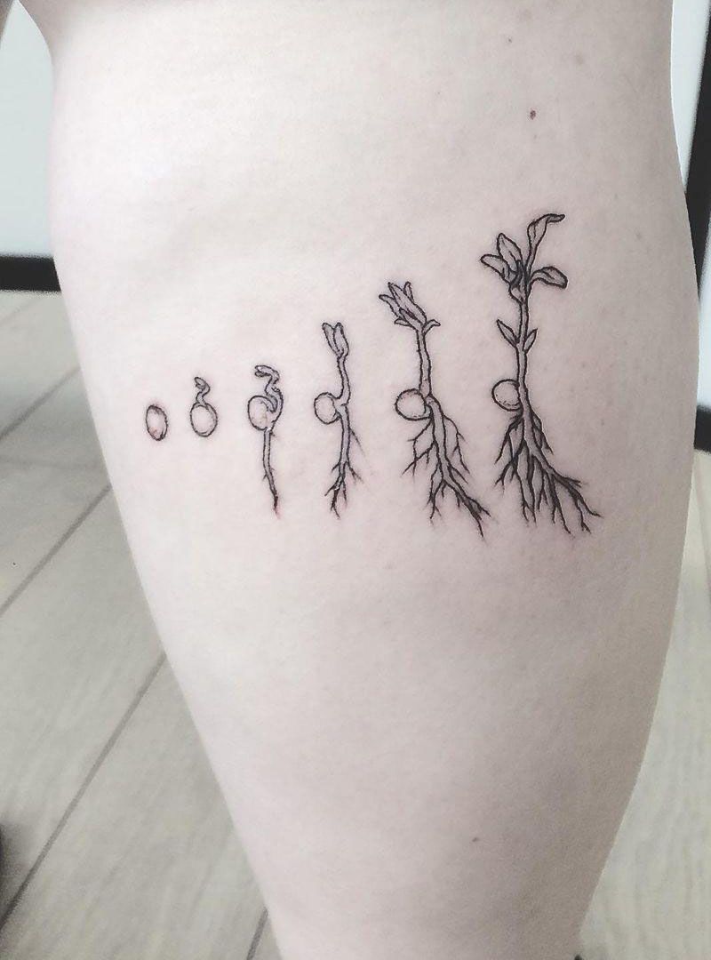 30 Pretty Seed Sprout Tattoos Bring You Good Luck