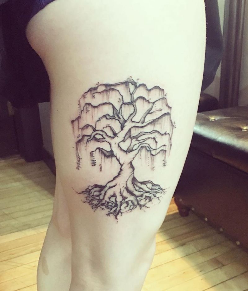 30 Pretty Weeping Willow Tattoos You Must Try