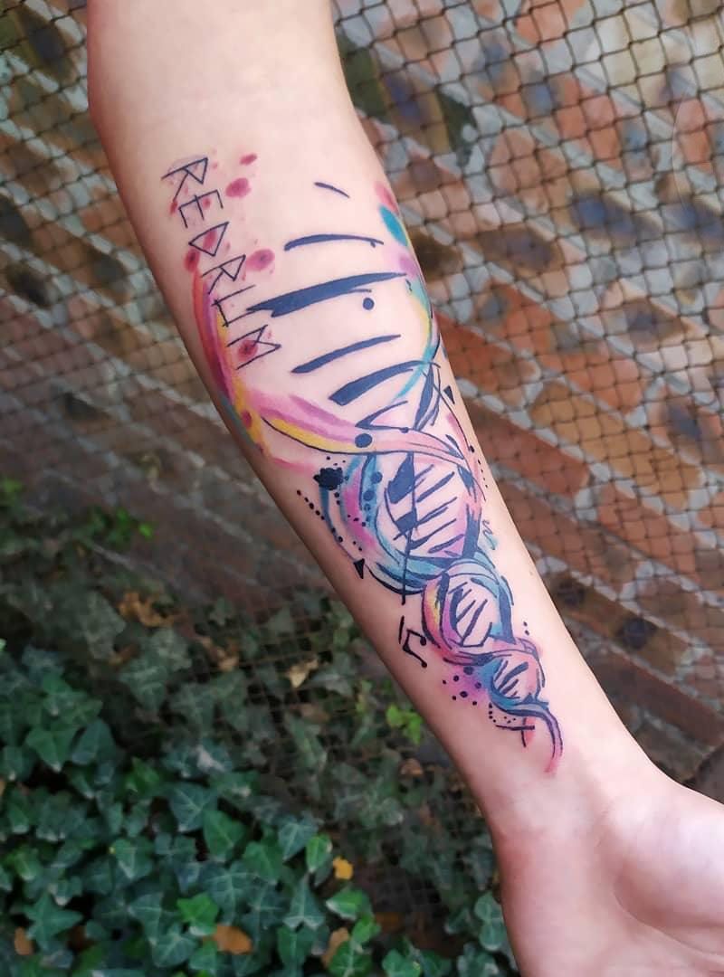 30 Pretty DNA Tattoos to Inspire You