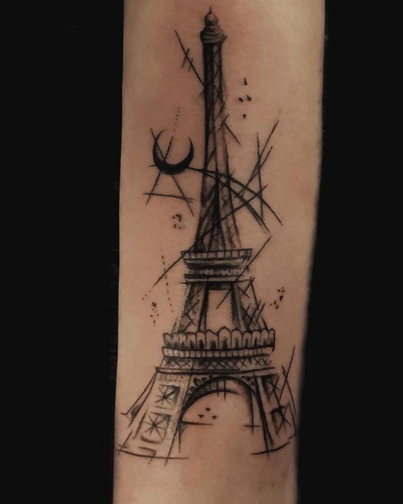 30 Pretty Eiffel Tower Tattoos Make Your Life Full of Romance