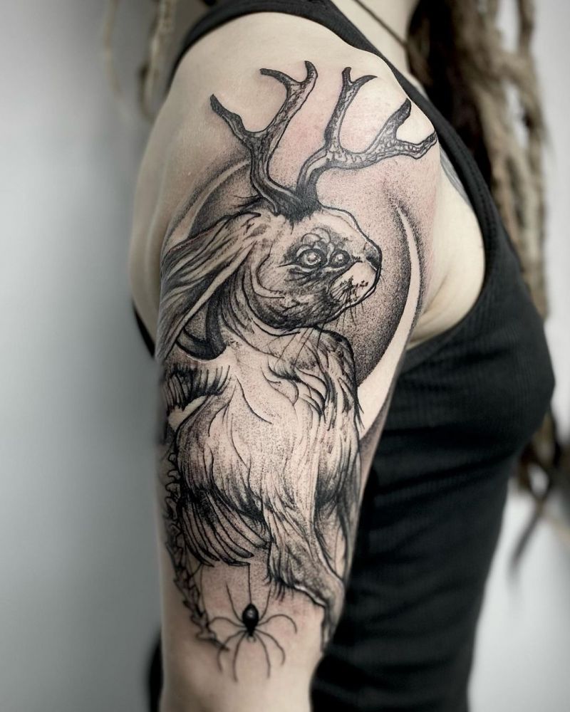 30 Pretty Jackalope Tattoos You Will Love