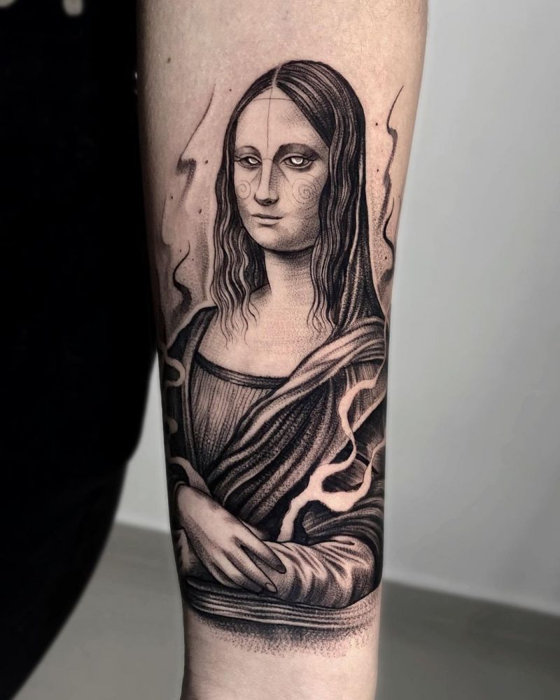 30 Pretty Mona Lisa Tattoos to Inspire You