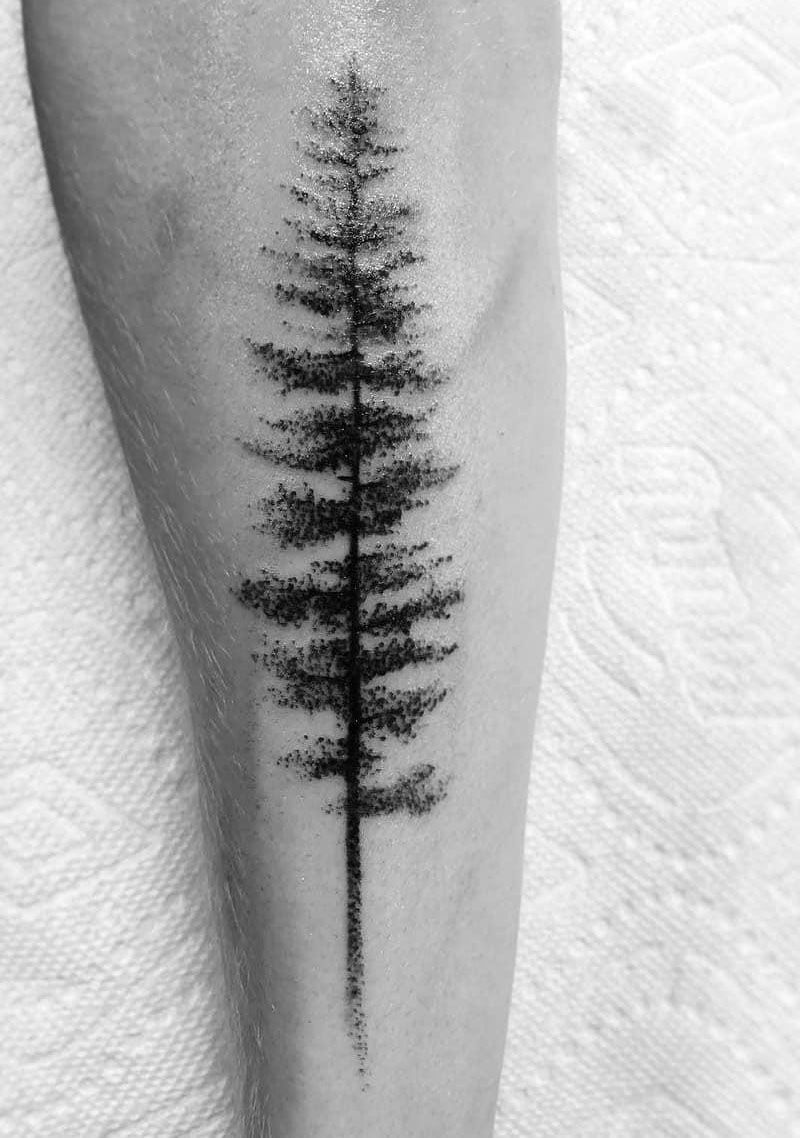 30 Pretty Pine Tree Tattoos You Will Love