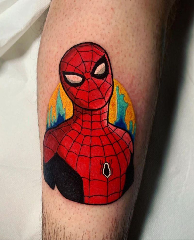 30 Pretty Spiderman Tattoos You Will Love