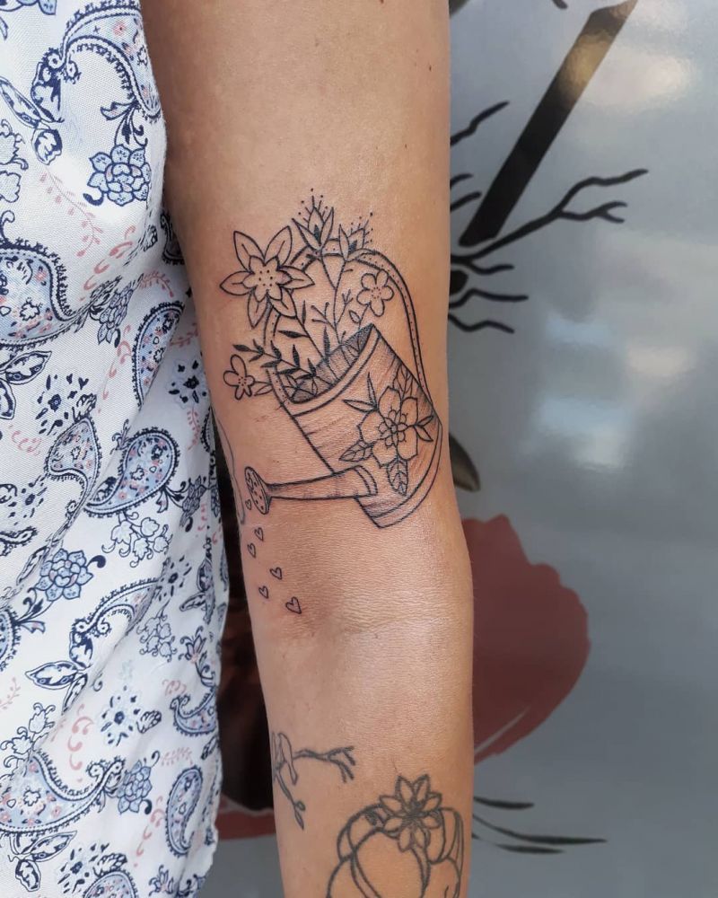 30 Pretty Watering Can Tattoos You Will Love