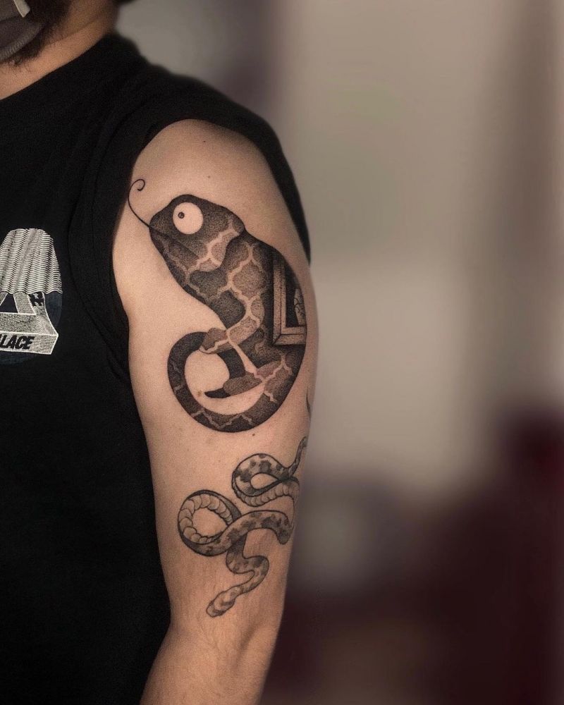 30 Pretty Chameleon Tattoos to Inspire You