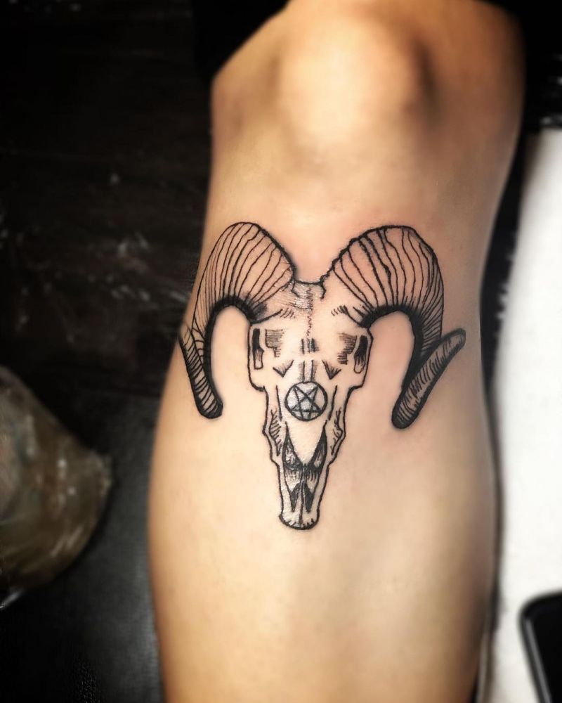 30 Pretty Goat Skull Tattoos You Must Try