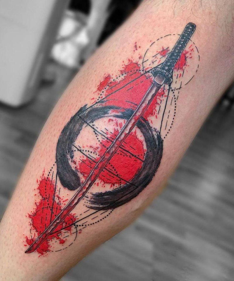 30 Pretty Katana Tattoos You Will Love