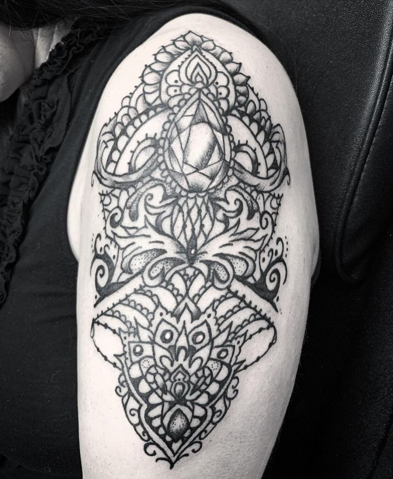 30 Pretty Lace Tattoos That Make You Excited
