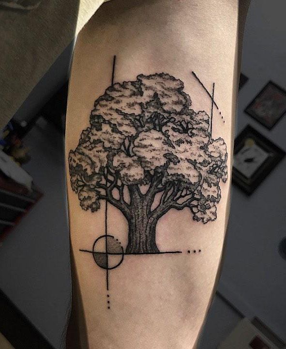 30 Pretty Oak Tree Tattoos You Will Love