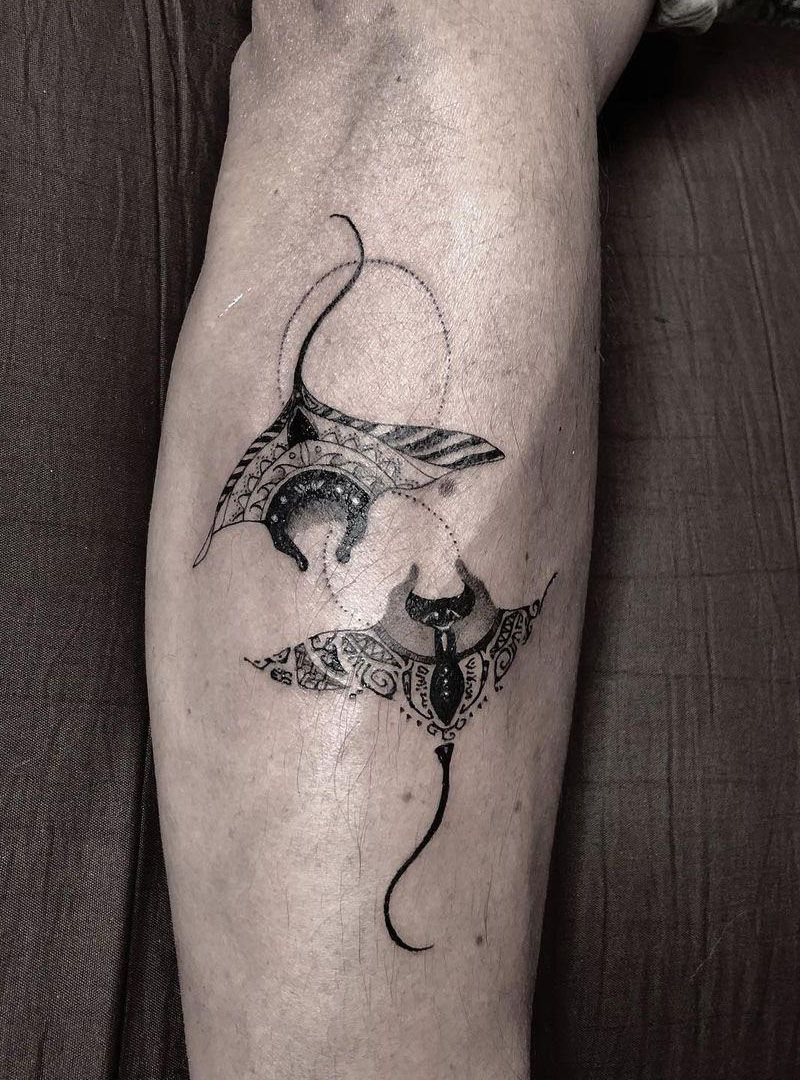 30 Pretty Stingray Tattoos Enhance Your Temperament