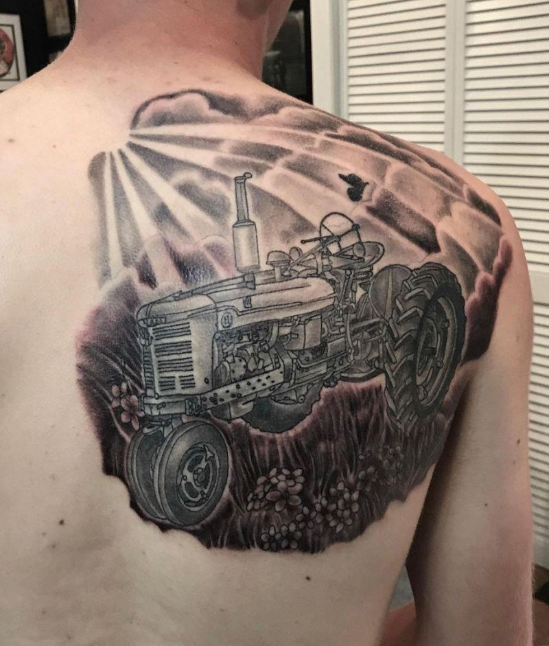 30 Perfect Tractor Tattoos to Inspire You