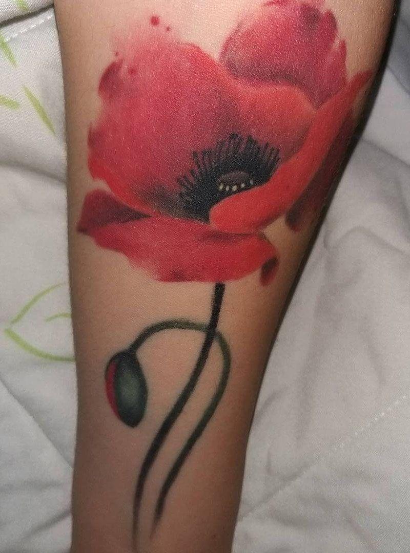 30 Pretty Watercolor Flower Tattoos You Will Love