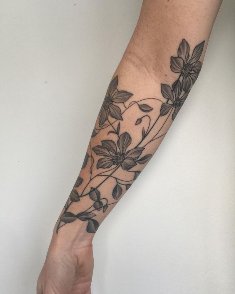 30 Pretty Clematis Tattoos You Must Try