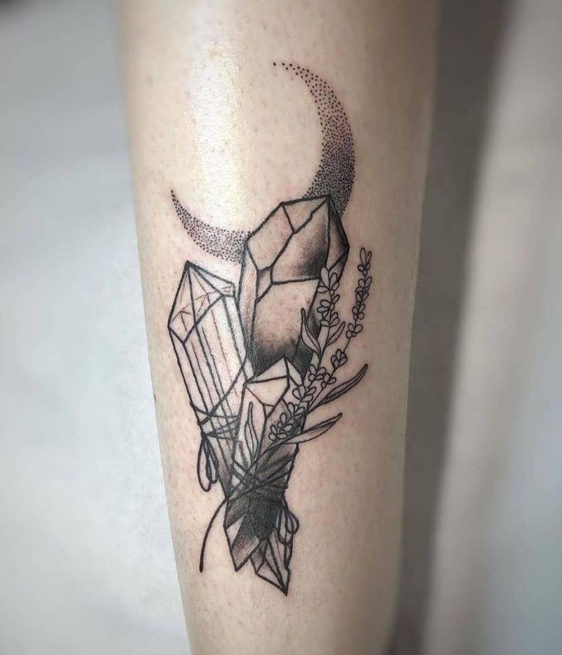 30 Pretty Crystal Tattoos You Can't Miss