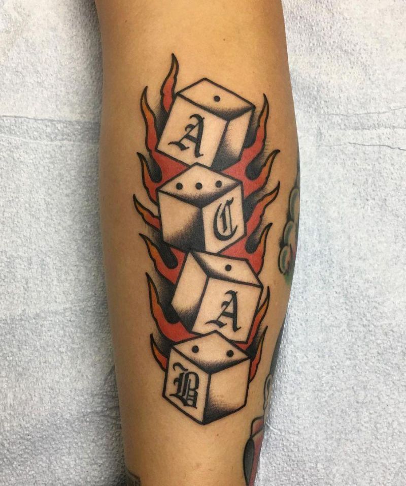 30 Pretty Dice Tattoos Hope to Bring You Luck