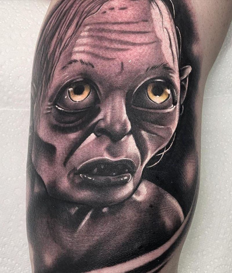 30 Pretty Gollum Tattoos to Inspire You