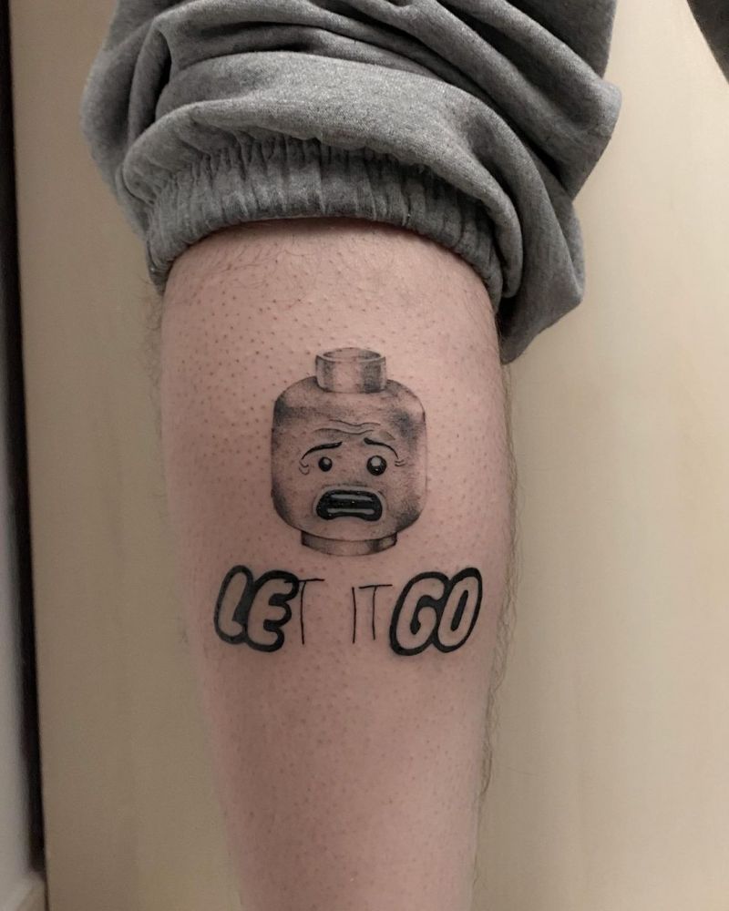 30 Pretty Lego Tattoos to Inspire You