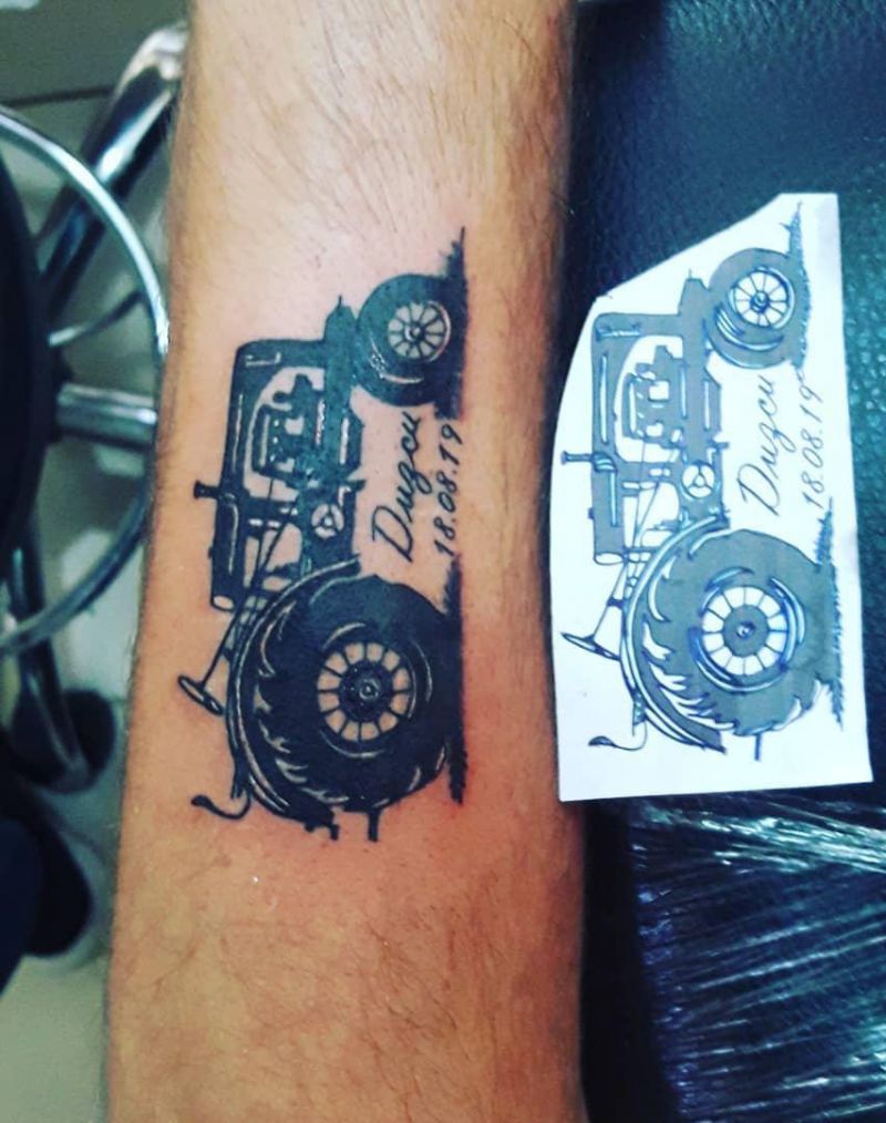 30 Perfect Tractor Tattoos to Inspire You