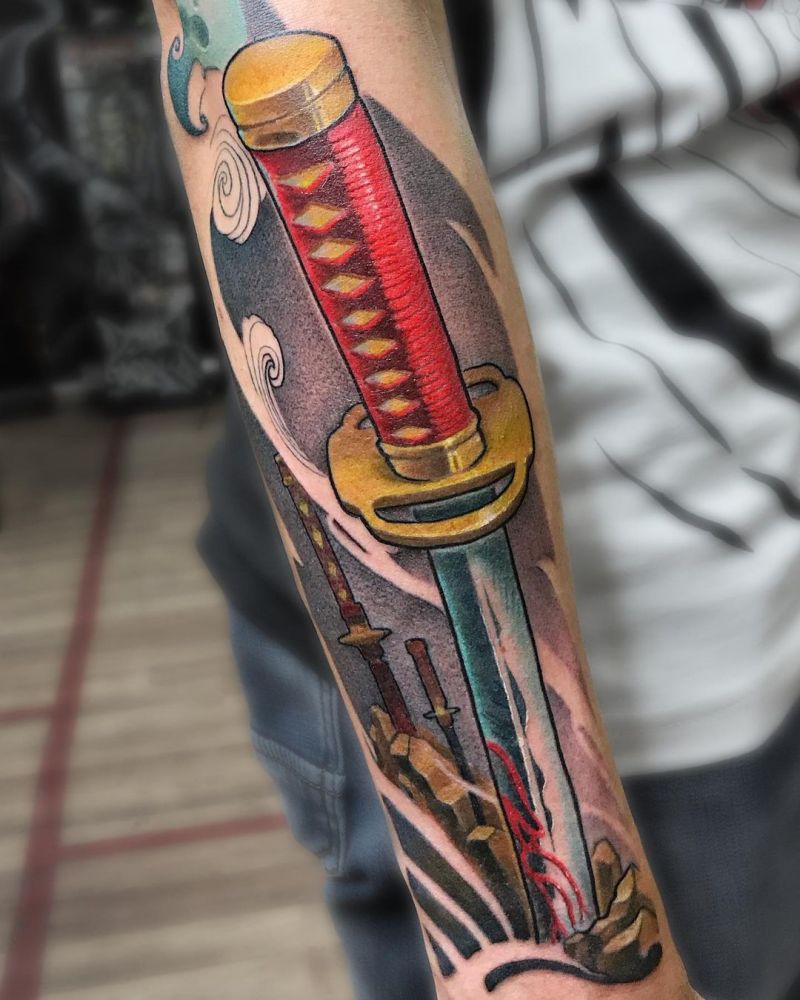 30 Pretty Katana Tattoos You Will Love