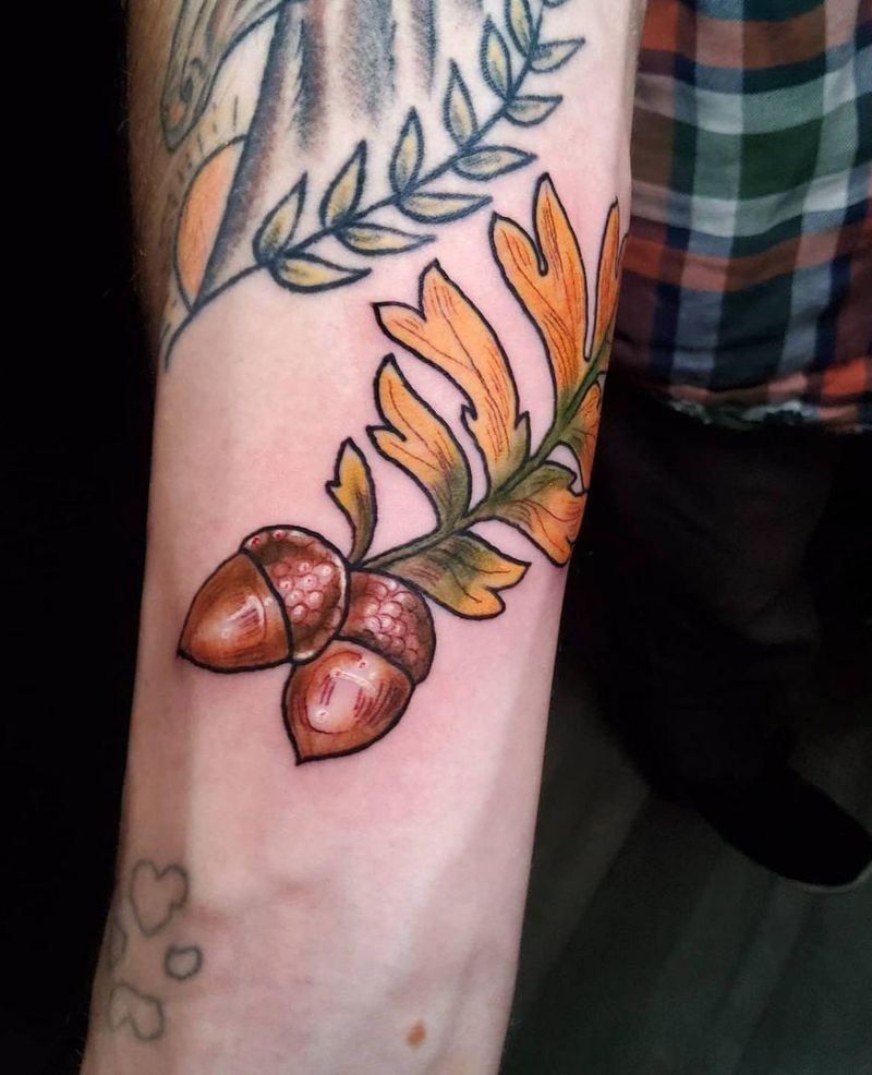 30 Pretty Oak Tattoos to Inspire You