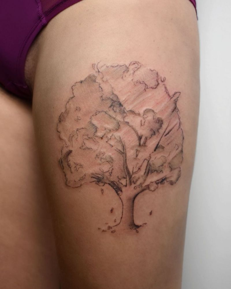 30 Pretty Oak Tree Tattoos You Will Love