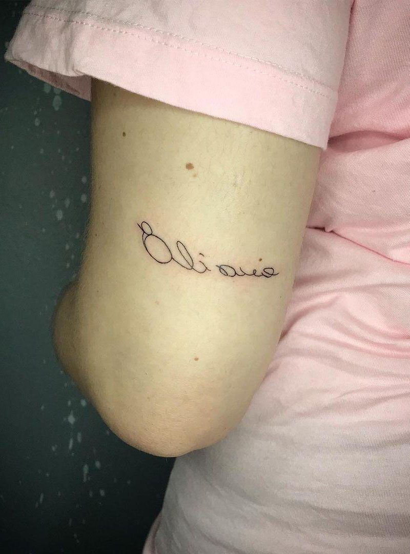 30 Pretty Signature Tattoos You Will Love