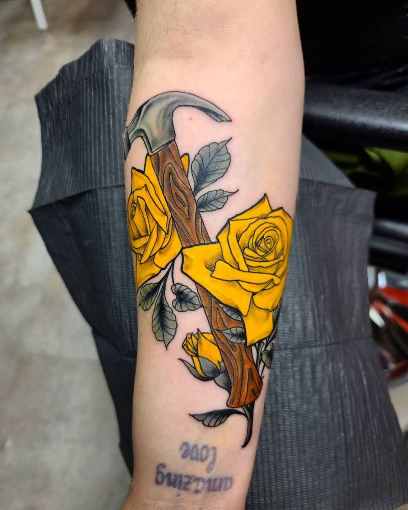 30 Pretty Yellow Rose Tattoos Make You Elegant and Beautiful