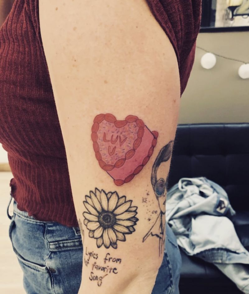 30 Pretty Cake Tattoos You Will Love