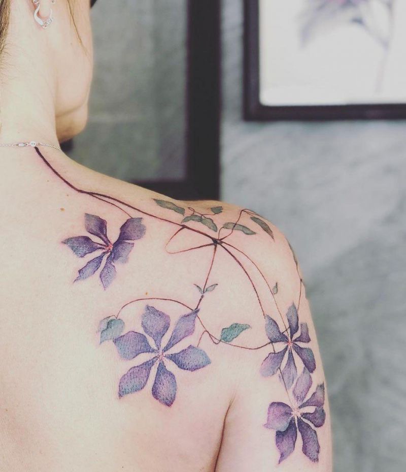 30 Pretty Clematis Tattoos You Must Try