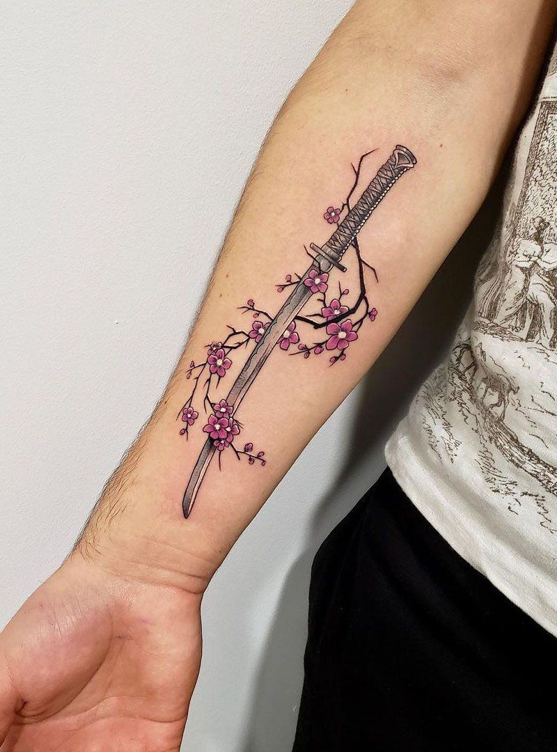 30 Pretty Katana Tattoos You Will Love