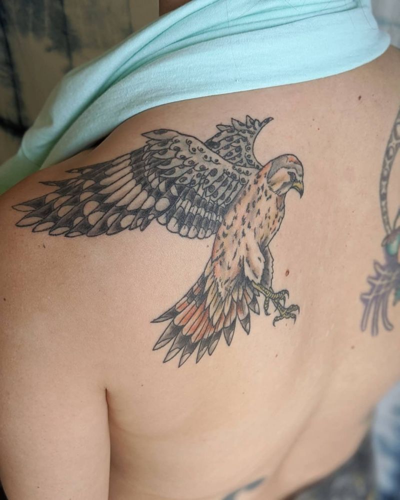 30 Pretty Kestrel Tattoos Give You an Unexpected Feeling