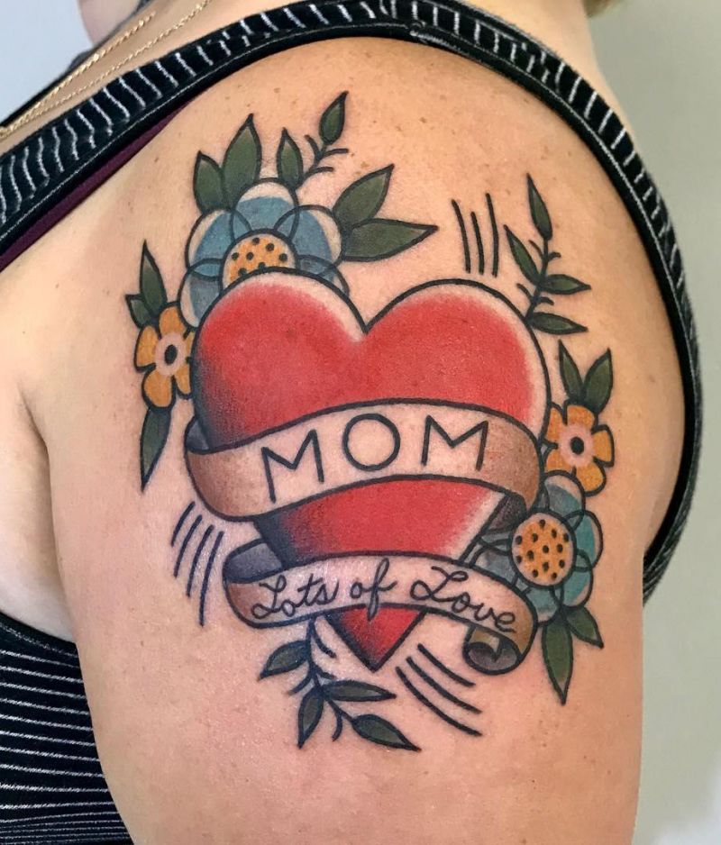 30 Pretty Mom Heart Tattoos You Must Try