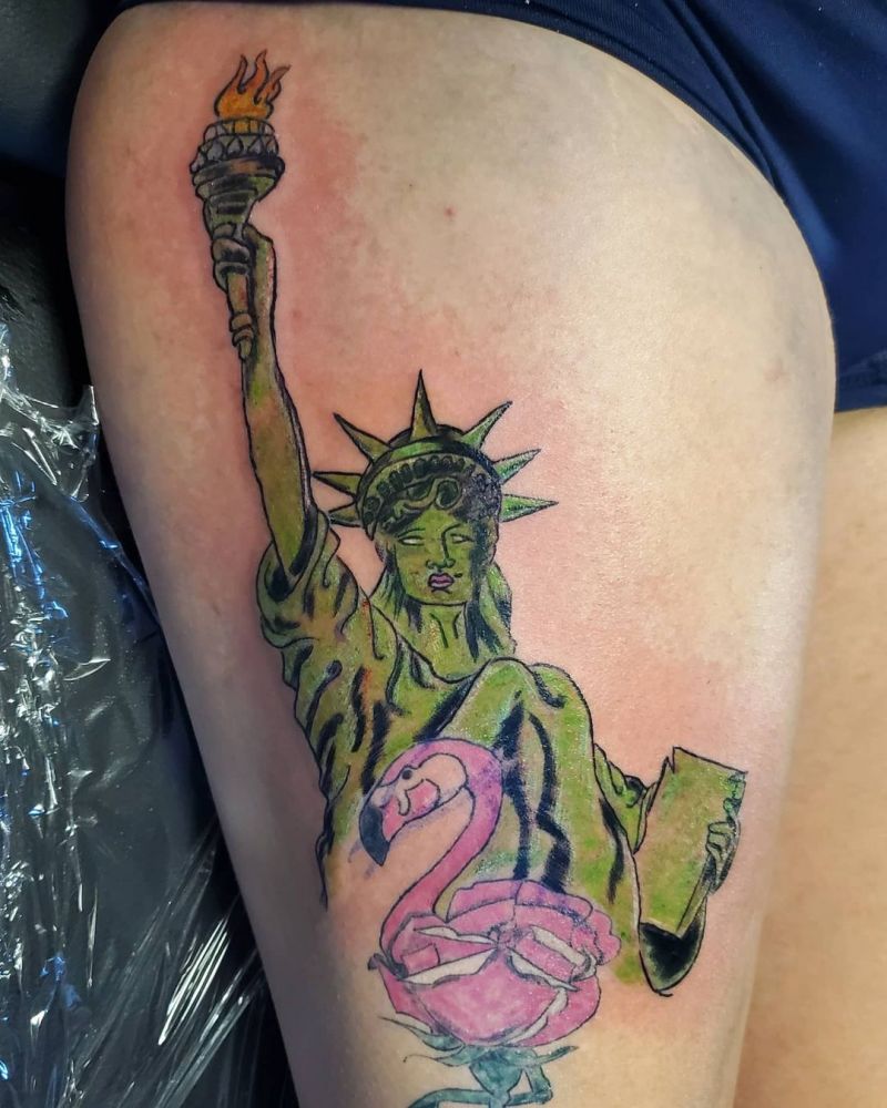 30 Pretty Statue of Liberty Tattoos to Inspire You