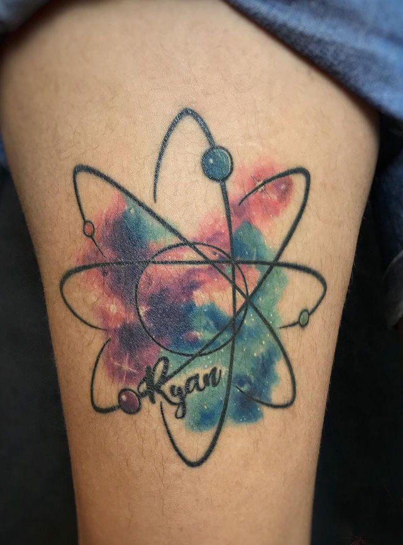 30 Pretty Atom Tattoos to Inspire You