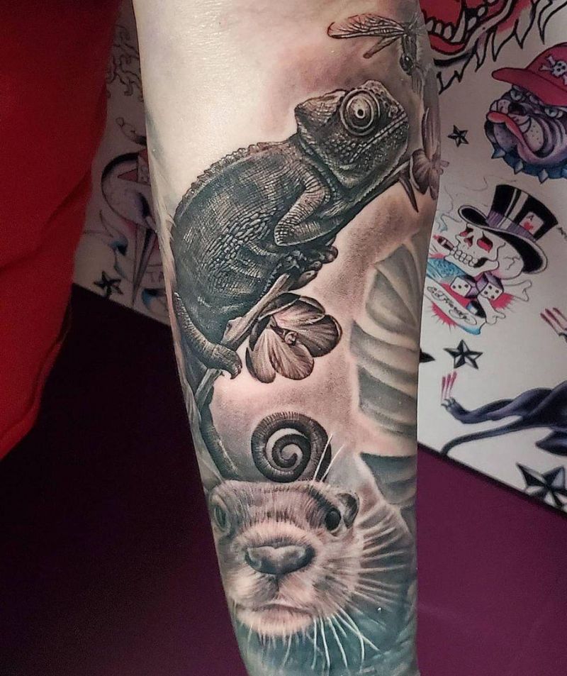 30 Pretty Chameleon Tattoos to Inspire You