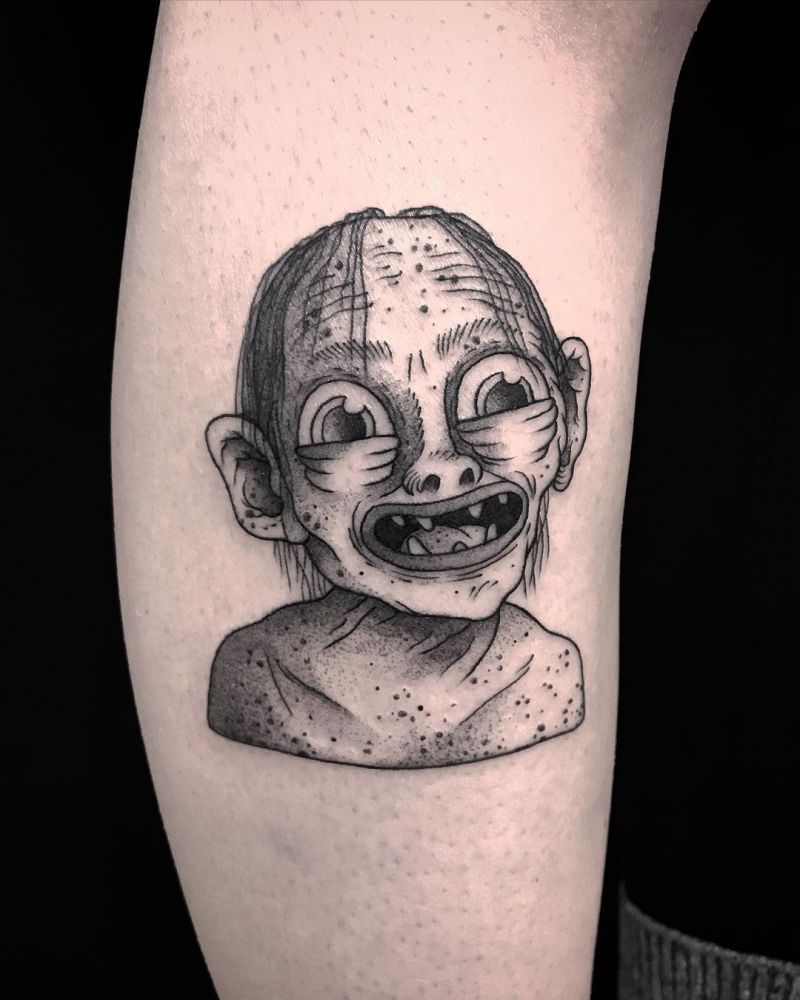 30 Pretty Gollum Tattoos to Inspire You