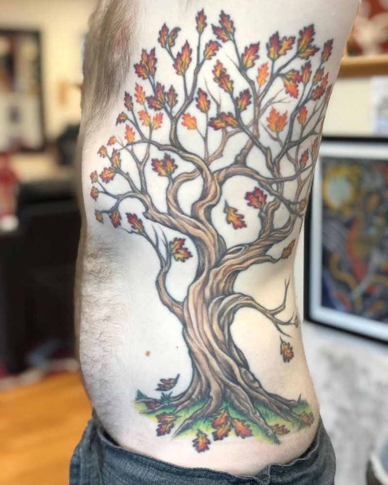 30 Pretty Oak Tree Tattoos You Will Love