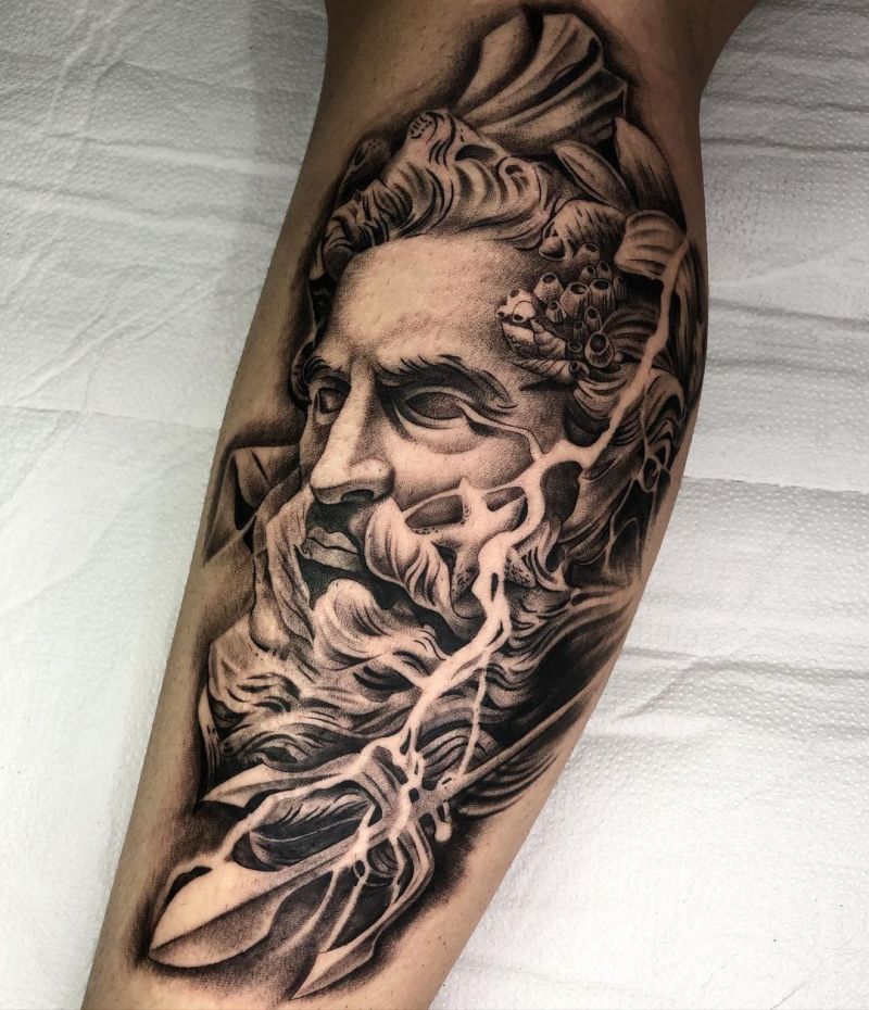 30 Pretty Poseidon Tattoos You Will Love